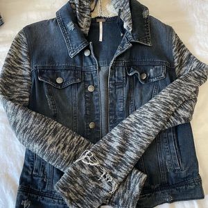 Free People hooded denim jacket - Small